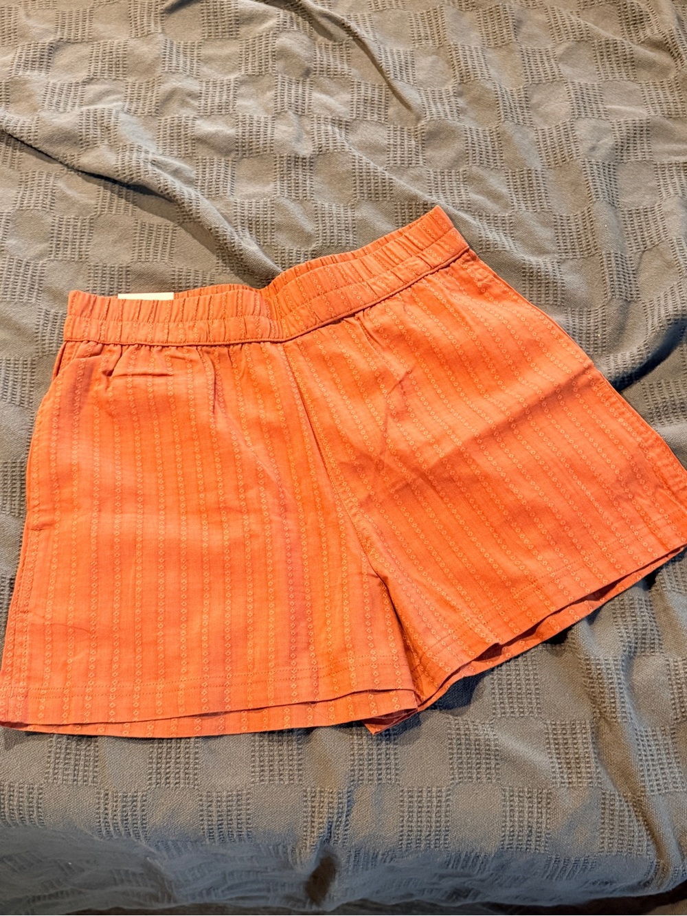 NWT Three Dots Women's Orange Cotton Pull-On Shorts